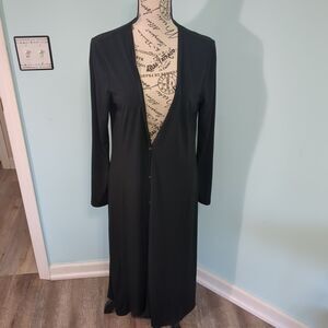 SHAPE fx fIX Size medium Long Sleeve Maxi Shirt Dress Black
